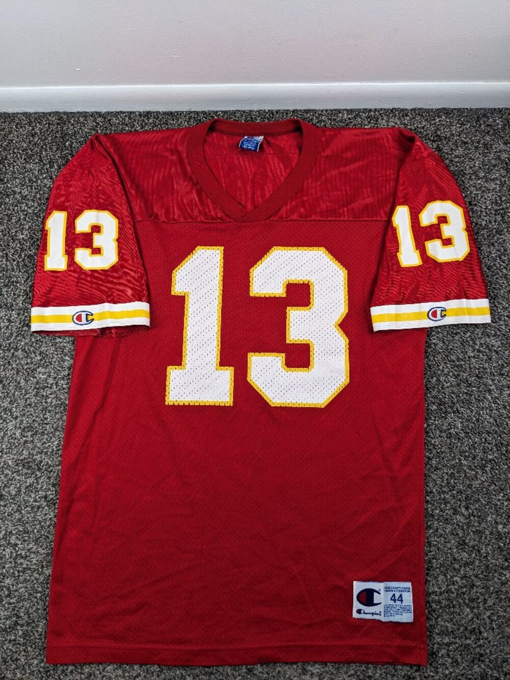 Vintage Steve Bono Kansas City Chiefs Jersey Champion Sz 44 / Large